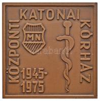 1975. "MN (Magyar Néphadsereg) Központi Katonai Kórház 1945-1975" Br szögletes emlékplaket...