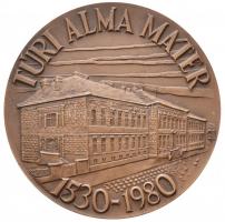 Garamkeszi János (1936-) 1980. &quot;Túri alma mater 1530-1980&quot; Br emlékérem (70mm) T:2 hátoldalán ragasztásnyom