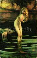 Im Zwielicht / erotic art postcard s: P. Chabas