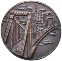 Csontos László (1925-2013) 1970. &quot;Budapest Főváros Tanácsa&quot; Br emlékérem (72mm) T:2,2-