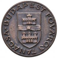 Csontos László (1925-2013) 1970. "Budapest Főváros Tanácsa" Br emlékérem (72mm) T:2,2-