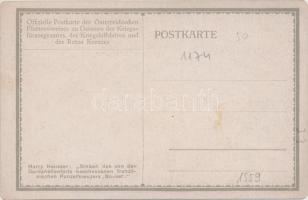 Sinken des von den Dardanellenforts beschossenen französischen Panzerkreuzers Bouvet / K.u.K. navy a...