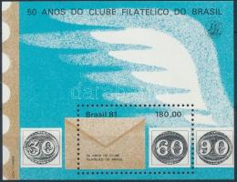 50th anniversary of Brazilian philatelic club block, 50 éves a brazil filatéliai klub blokk