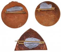 1960-1961. 3xklf zománcozott tombak túrázó jelvény, közte 1961. "Várismertető Tura Mozgalom&quo...