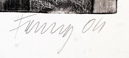 Farsang Sándor (1945-): Férfi és nő. Szitanyomat, papír, jelzett, 28×45 cm