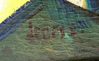 Jeges jelzéssel: Szentendre, olaj, fa, keretben, 24×38 cm