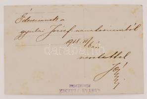 1918. április 6. Gyula, József szanatórium, innen küldte Józsi katona a privát fotólapot, amelyet Ma...