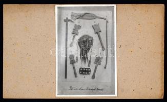 cca 1920 Brassó, Boricza-táncz készségek, néprajzi fotó kartonra ragasztva, feliratozva, 12x8 cm, karton 12x21 cm