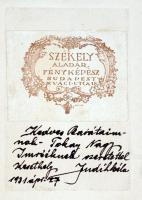 1931 Székely Aladár (1870-1940) műtermi portréja Judik Béláról, aki Keszthelyről küldte dedikálva ez...