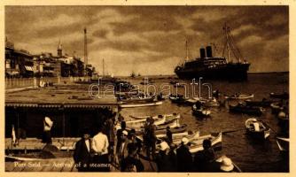 Port Said, Arrival of a steamer
