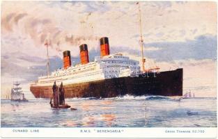 R.M.S. Berengaria, Cunard Line, artist signed