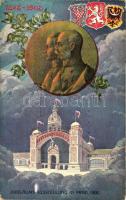 1908 Jubiläums-Ausstellung in Prag / JUbilee exhibiton, Franz Joseph, pavilion, coat of arms s: J. Urban (EK)