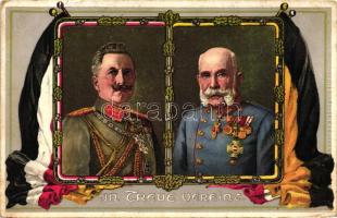 In Treue Vereint / Wilhelm II, Franz Joseph, flags (EK)