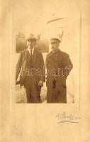 1922 Piperkovics főfelügyelő, Jeney Rezső révkapitány / ship station inspector, harbor-master; M. Strobl photo