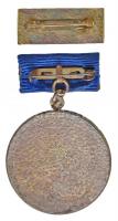 ~1970-1980. "MÁV Szolgálati Emlékérem" 35 év után, zománcozott fém jelvény szalagon, sérül...