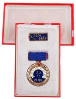 ~1970-1980. "MÁV Szolgálati Emlékérem" 35 év után, zománcozott fém jelvény szalagon, sérül...