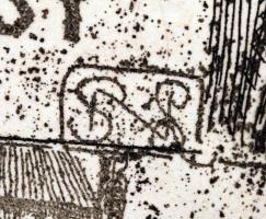 Nagy Sándor (1869-1950): Ex libris Ladislai Siklóssy, rézkarc, papír, jelzett a dúcon, paszpartuban,...