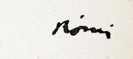 Rippl-Rónai József (1861-1927): Akt a szabadban, cinkográfia, papír, jelzett a cinkográfián, paszpar...