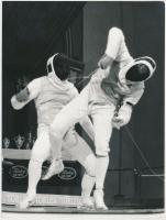 cca 1988 Erdei Katalin: Tus című pecséttel jelzett vintage sportfotója, 17,5x13 cm