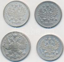 Orosz Birodalom 1901-1916. 10k Ag (3xklf) + 15k Ag T:2,2-
Russian Empire 1901-1916. 10 Kopeks Ag (3x...
