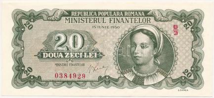 Románia 1950. 20L T:II- Romania 1950. 20 Lei C:VF