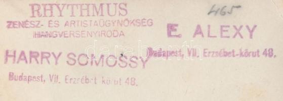 cca 1930 A Rhytmus zenész és artistaügynökség reklámfotója Cinci Martinról (valószínűleg felvett műv...