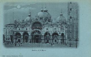 Venice, Venezia; Basilica di S. Marco at night