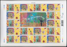 Üdvözlő bélyegek teljes ív, Greeting stamps full sheet