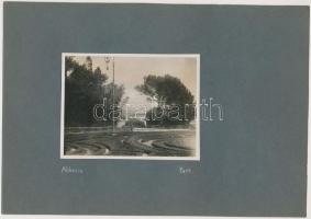 cca 1920 Abbázia, 10 db feliratozott fotó öt kartonlapra felragasztva, ismeretlen fotográfus hagyaté...