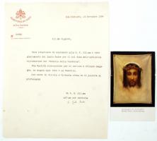 1930 Veronika kendőjének másolata saját dobozában, Pacelli bíboros, szentszéki titkár, a későbbi XII...