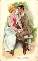 Ring the Belle, Romantic couple, E.A.S.B. 115/1, artist signed
