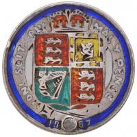 Nagy-Britannia 1887. 1Sh Ag "Viktória" zománcozott T:2-,3 lyuktömött
Great Britain 1887. 1...