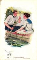 Let's paddle forever, romantic couple, Taylor Platt & Co. Series 782. s: Clarence F. Underw...