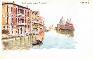 Venice, Venezia; Canal grande, palazzo Franchetti / palace, litho (EK)