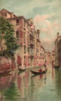 Venice, Venezia; Rio del Pestrin, litho s: Menegazzi