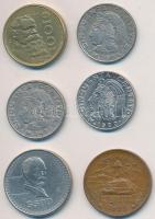 Mexikó 1965-1988. 20c-500P (6xklf) T:vegyes Mexico 1965-1988. 20 Centavos - 500 Pesos (6xdiff) C:mixed