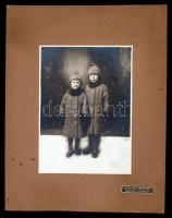 cca 1920 L. Reiter (Moson): Téli hangulat a műteremben, 17x12 cm, karton 28x22 cm