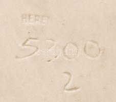 Herendi fehérmázas porcelán fekvő kutya, jelzett (mélynyomás), hibátlan, m:18 cm, h:29,5 cm