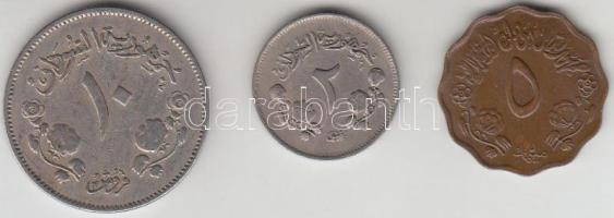 Szudán 1956. 10g Cu-Ni + 1969. 2g Cu-Ni + 1970. 5m Br T:2- Sudan 1956. 10 Ghirsh Cu-Ni + 1969. 2 Ghirsh Cu-Ni + 1970. 5 Millim Br C:VF