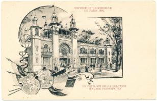 1900 Paris, Exposition Universelle; Pavillon de la Bulgarie / exposition, palace of Bulgary, coat of arms (b)