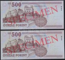 2010. 500Ft piros "MINTA / SPECIMEN" felülnyomással "EA 0000225" sorozatszámmal ...