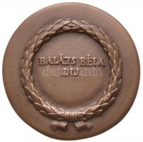 Madarassy Walter (1909-1994) DN "Balázs Béla-díj" Br érem nem eredeti dobozban (79,5mm) T:...