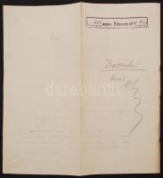 1910 Siófok, "Siófok" Balatonfürdő részvénytársaság díszes fejléces papírjára írt válaszle...
