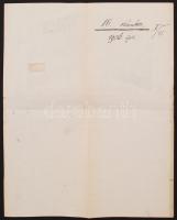 1906 Debrecen, A Komáromi M. műhangszerkészítő és kereskedő díszes fejléces levélpapírjára írt levél...