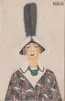 Lady with hat, B.K.W.I. 481-6. s: Mela Koehler