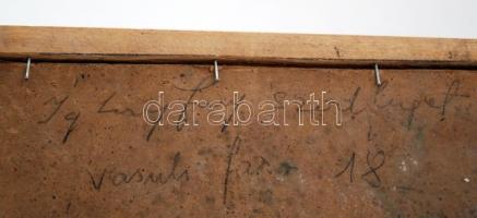 Iglay József (1905-1980): Erdei ház, olaj, fa, hátulján jelzett, keretben, 39×49 cm