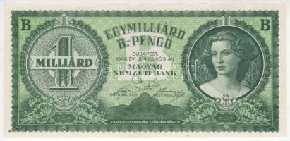 1946. 1000.000.000B.-pengő (1 milliárd) "zöld"  papírhibával zöld nyomdafestékkel! T:I