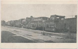 1918 WWI Russian Captured armored train at Murin