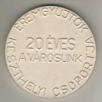 1974. "MÉE-Keszthely" extrém nagyalakú ezüstözött Br plakett T:2 Csak 108db készült belőle...