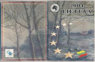 Litvánia 2004. "Euro Próbaveretek" 1c-2 (8xklf) fémpénz szettben, díszkiadás T:1 Lithuania 2004. "Euro Collection" 1 Cent - 2 Euro (8xdiff) metal coins in set C:UNC